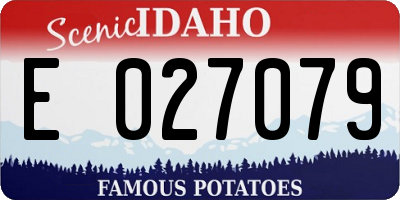 ID license plate E027079