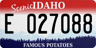ID license plate E027088