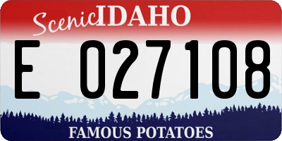 ID license plate E027108