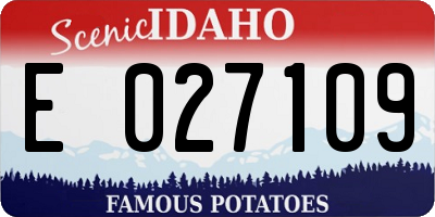 ID license plate E027109