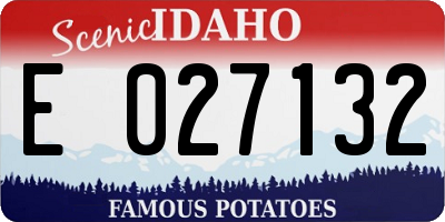 ID license plate E027132