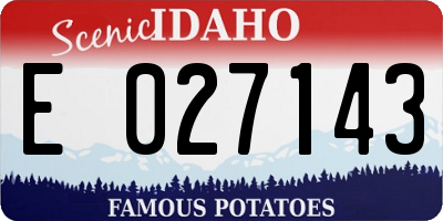 ID license plate E027143