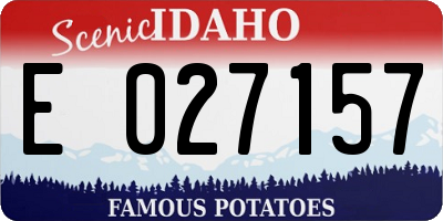 ID license plate E027157