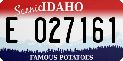 ID license plate E027161