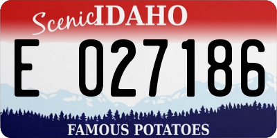 ID license plate E027186