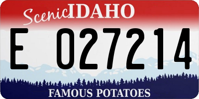 ID license plate E027214