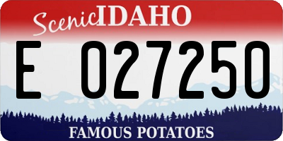 ID license plate E027250