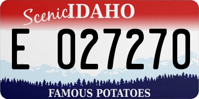 ID license plate E027270