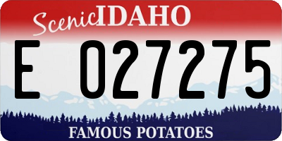 ID license plate E027275