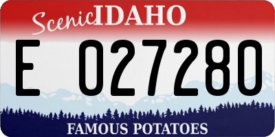 ID license plate E027280