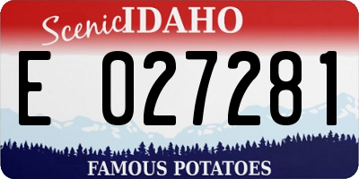 ID license plate E027281
