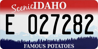 ID license plate E027282