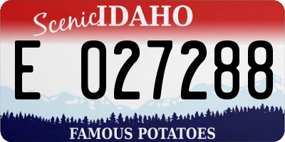 ID license plate E027288
