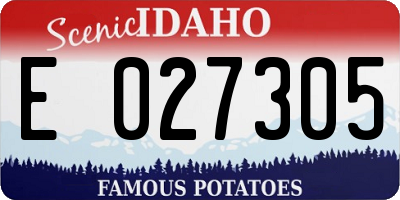 ID license plate E027305