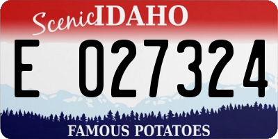 ID license plate E027324