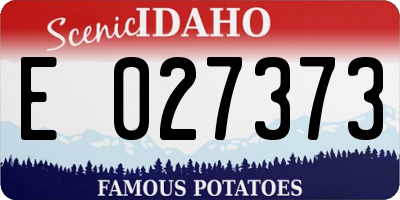 ID license plate E027373