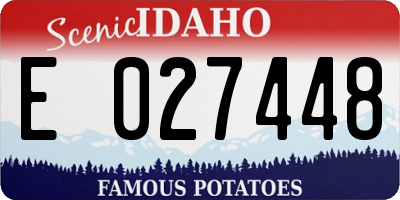 ID license plate E027448