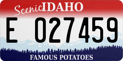 ID license plate E027459