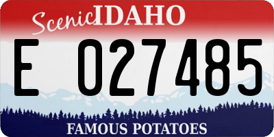 ID license plate E027485