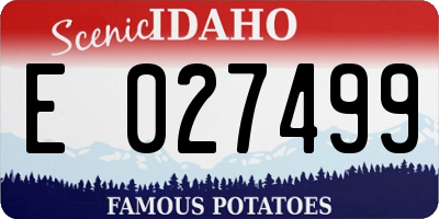 ID license plate E027499