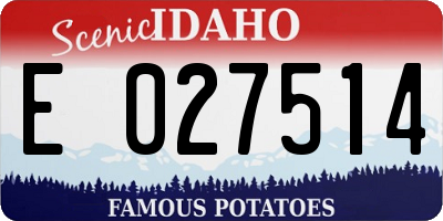ID license plate E027514