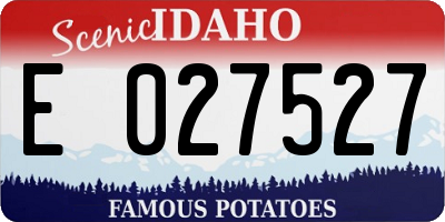 ID license plate E027527