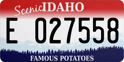 ID license plate E027558