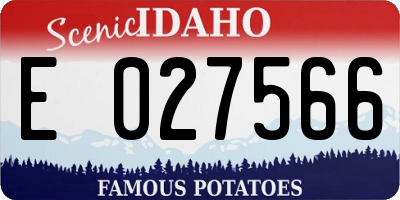 ID license plate E027566