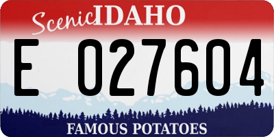 ID license plate E027604