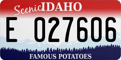 ID license plate E027606
