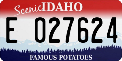 ID license plate E027624