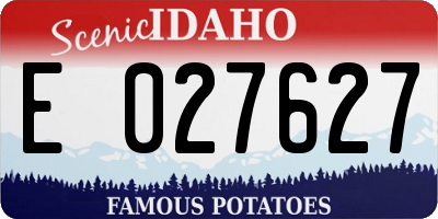 ID license plate E027627