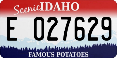 ID license plate E027629