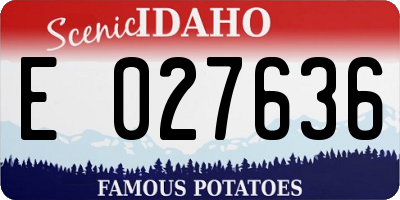 ID license plate E027636