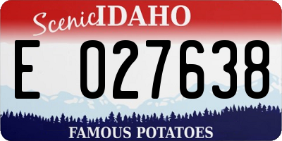 ID license plate E027638