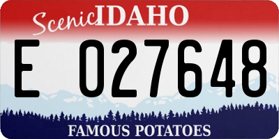 ID license plate E027648