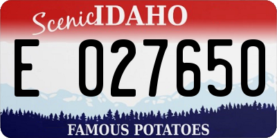 ID license plate E027650