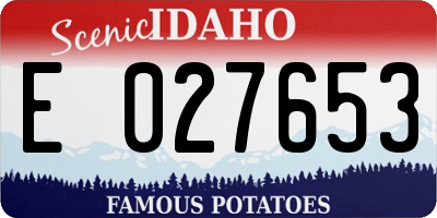 ID license plate E027653