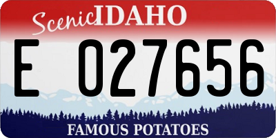 ID license plate E027656
