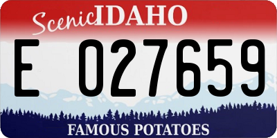 ID license plate E027659