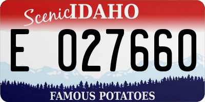ID license plate E027660