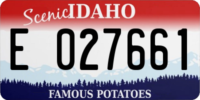 ID license plate E027661