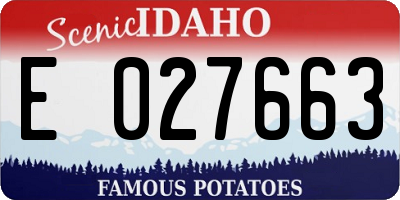 ID license plate E027663