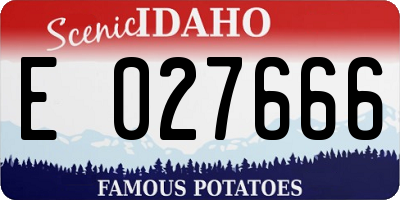 ID license plate E027666