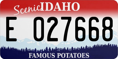 ID license plate E027668