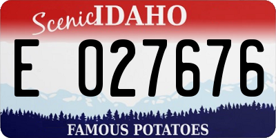 ID license plate E027676