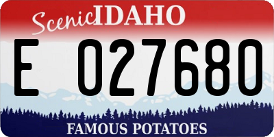 ID license plate E027680