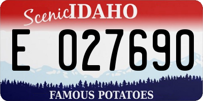 ID license plate E027690