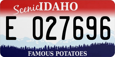 ID license plate E027696