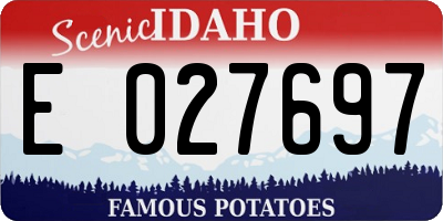 ID license plate E027697